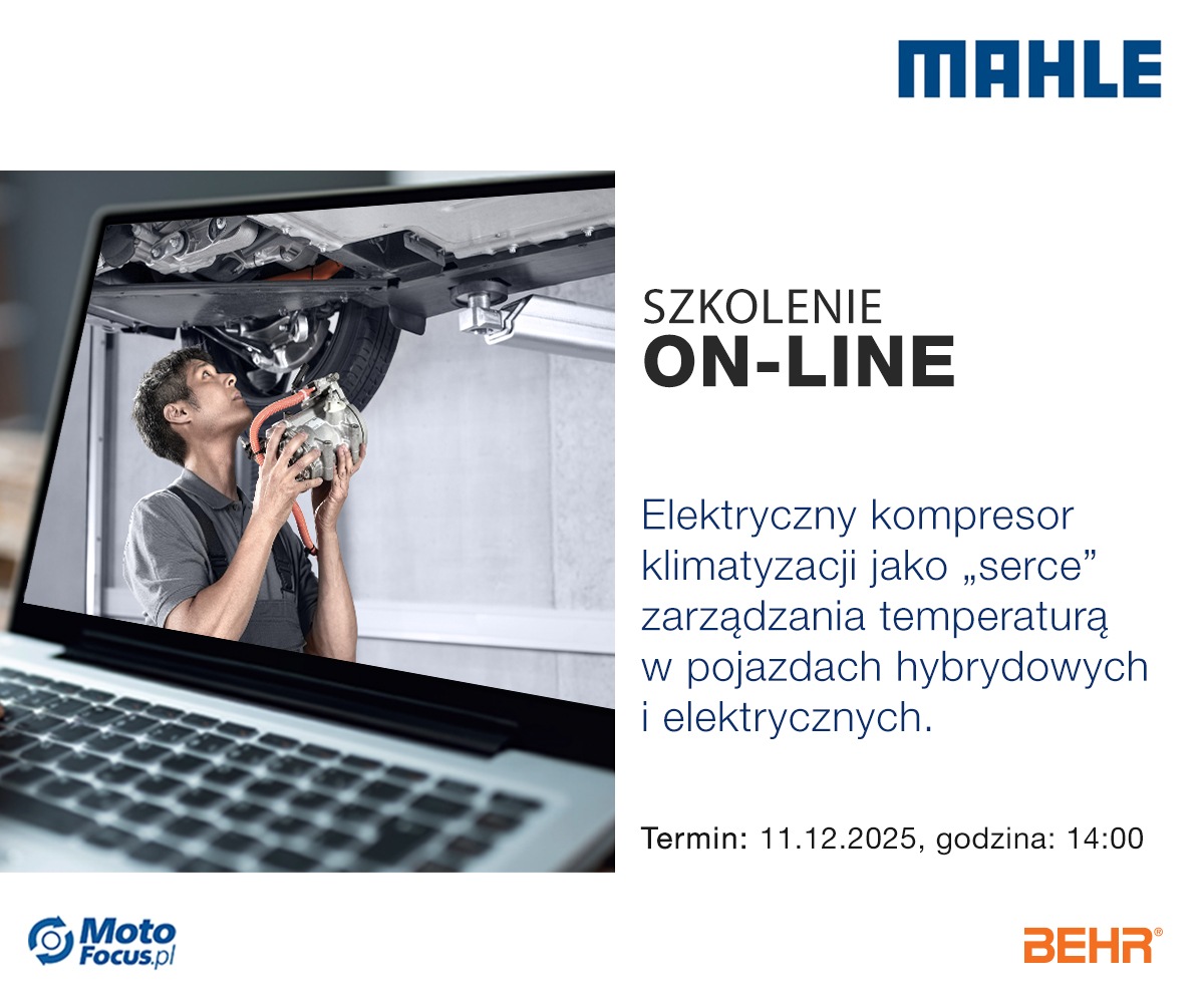 Szkolenie online MAHLE: Elektryczny kompresor klimatyzacji jako „serce” zarządzania temperaturą w pojazdach hybrydowych i elektrycznych