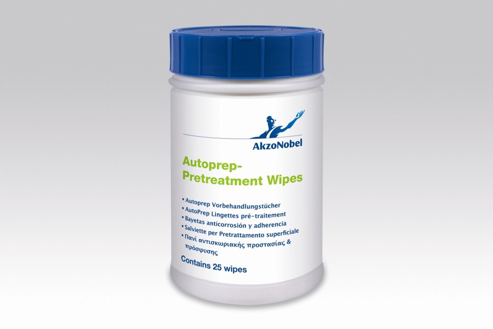 Przygotowanie wstępne metalowych powierzchni ściereczkami Autoprep