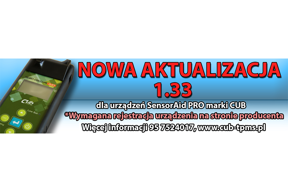 TPMS – Automatyczne aktualizacje od CUB-a plus nowa wersja 1.33