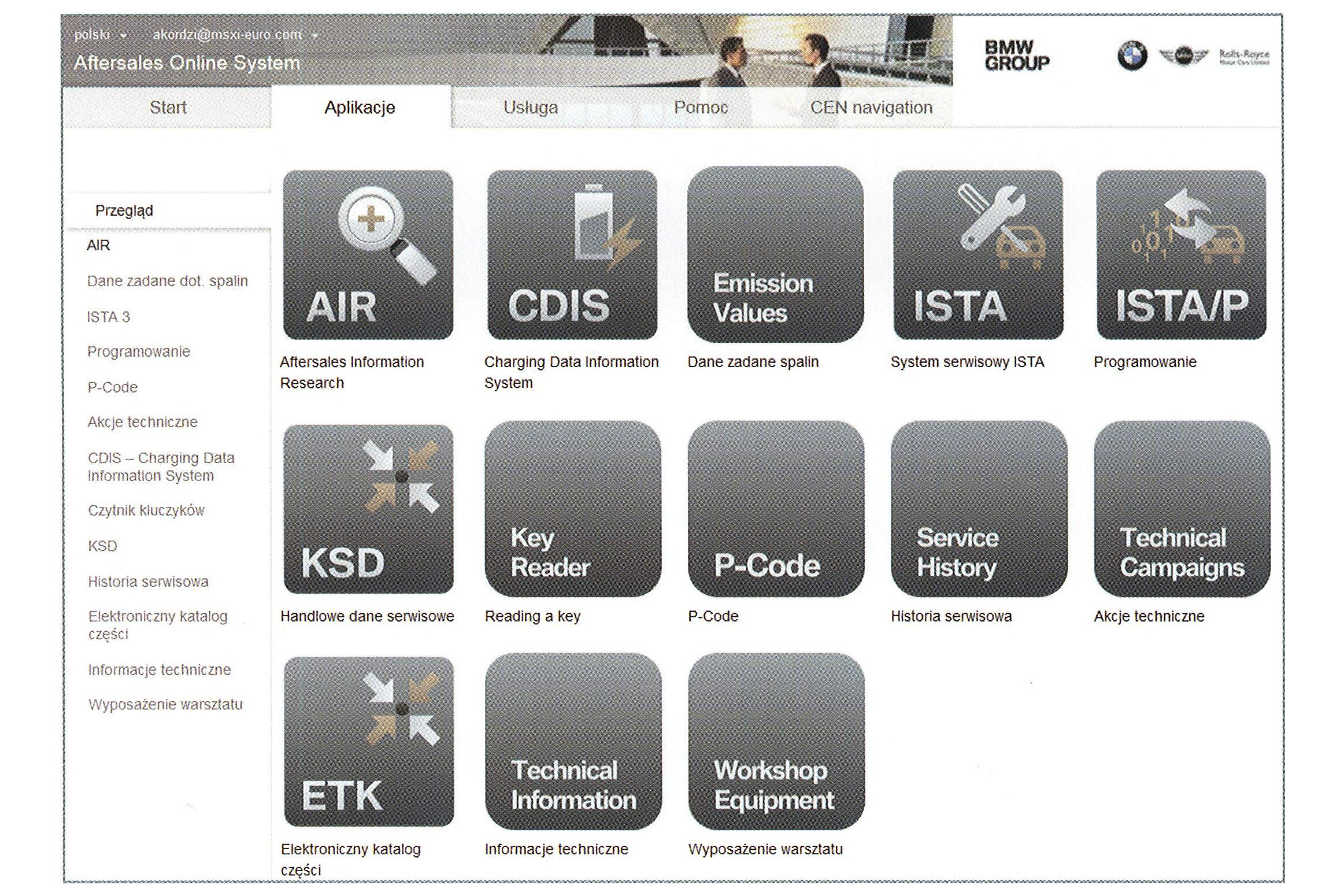 System serwisowy AOS – Grupa BMW