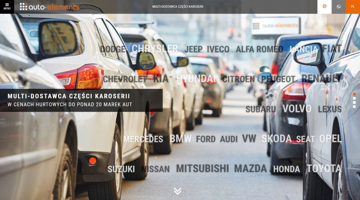 Auto-Elements z nową stroną internetową