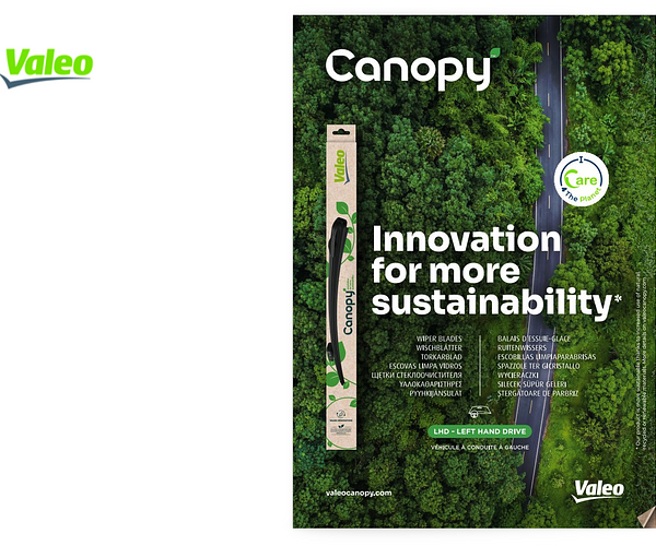 Valeo Canopy – pierwsze wycieraczki zaprojektowane w celu redukcji emisji CO2