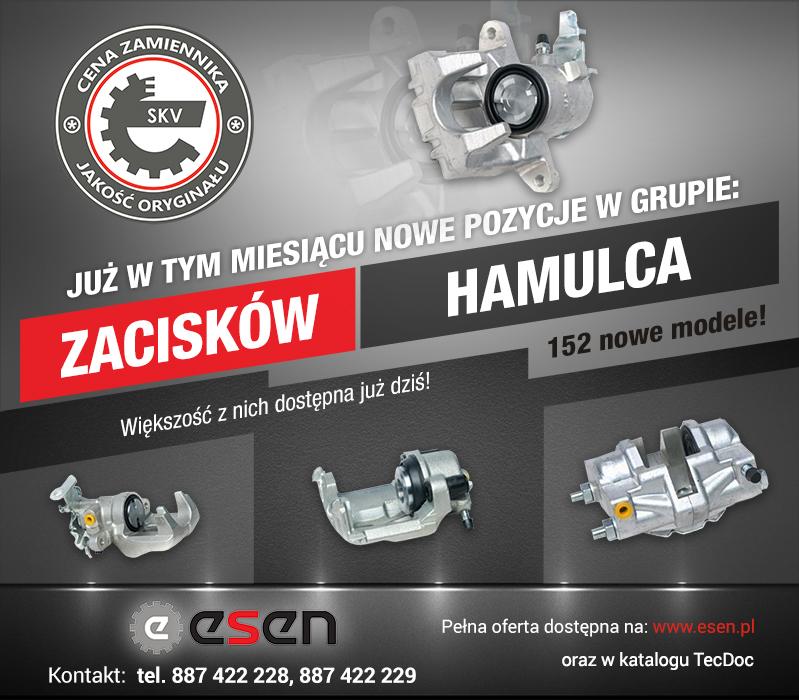 Nowe referencje zacisków hamulca SKV